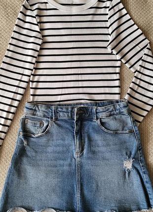 Джинсовая юбка zara 140
