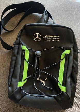 Сумка через плечо мессенджер puma mercedes-amg petronas f1 кросс-боди оригинал
