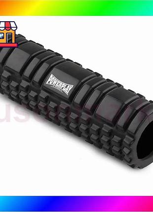 Bs масажний ролик (роллер) best mix powerplay 4342 massage roller чорний (30x10см.) bas77/n