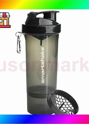 Bs шейкер спортивный smartshake best mix slim 500ml black bas77/n