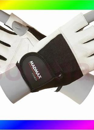 Bs рукавички для фітнесу best mix madmax mfg-444 fitness white l bas77/n