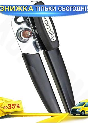 Ku консервный нож kamille universal fit из нержавеющей стали 17см для удобного открытия банок с против uni2l_k