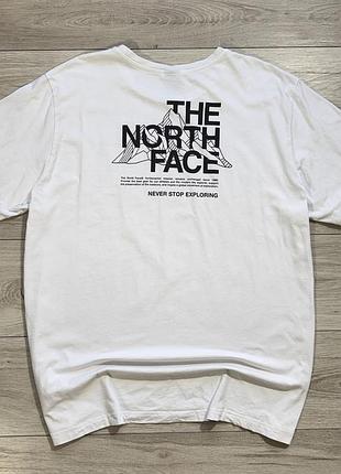Біла якісна футболка норт фейс the north face mountain sketch tee, xxl, оригінал