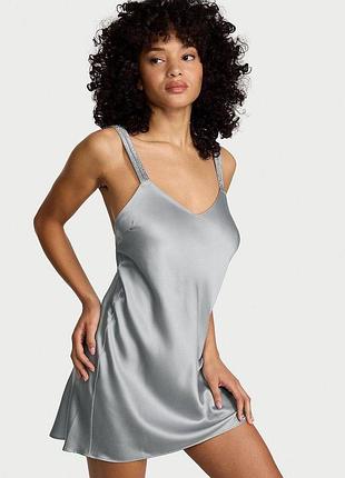 Пеньюар сатиновий зі стразами victoria’s secret оригінал