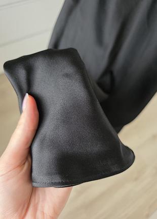 Черное сатиновое платье миди must have 2