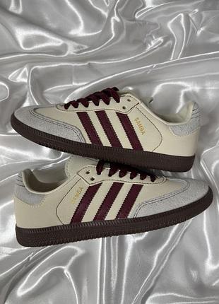 Adidas samba beige maroon