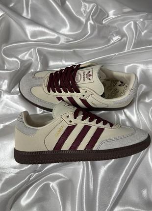 Adidas samba beige maroon 6