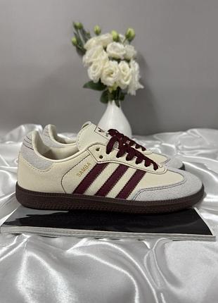 Adidas samba beige maroon 7