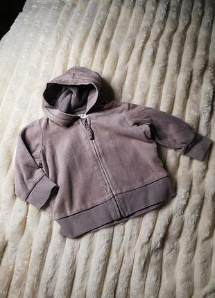 Худі h&m на 2-4 місяці 62 см кофта на замку капюшонка