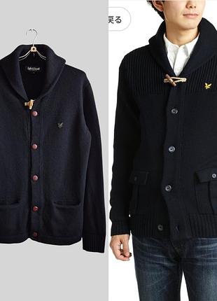 Мужской кардиган джемпер кофта на пуговицах с карманами шерсть lyle &amp; scott р.l