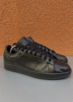 Оригінальні чоловічі кросівки adidas stan smith 40 розмір 25.5 см чорного кольору