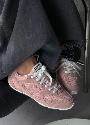 😍 женские кроссовки new balance miu miu x nb pink blue laces