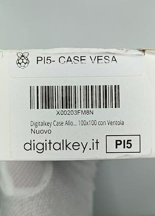 Алюмінієвий корпус vesa з вентилятором для raspberry pi 5 digitalkey 6