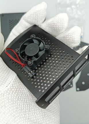 Алюмінієвий корпус vesa з вентилятором для raspberry pi 5 digitalkey 2