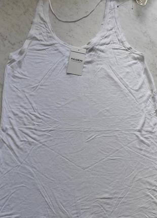 Женская майка из вискозы белая pull &amp; bear испания 2