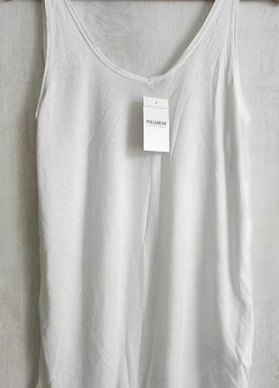 Женская майка из вискозы белая pull &amp; bear испания