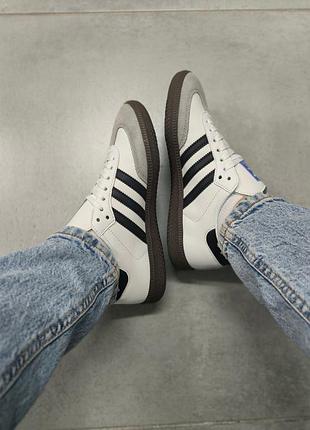 Adidas samba white black 2