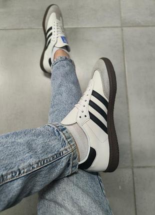 Adidas samba white black 5