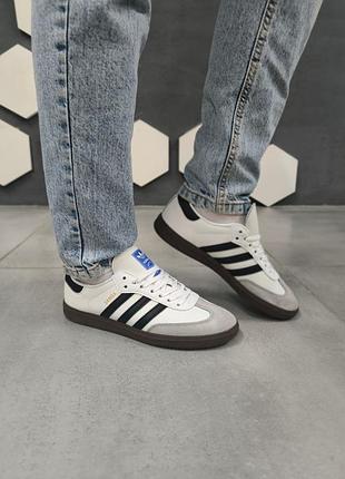 Adidas samba white black 7