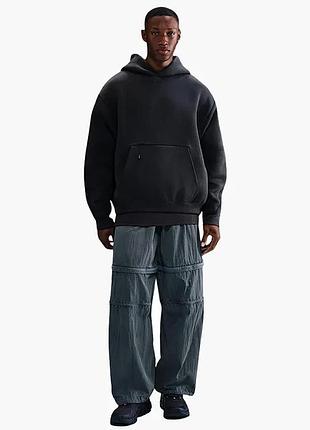 Худі чоловіче nike tech mens fleece oversized hoodie black hv6535-060