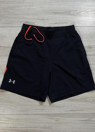 Черные спортивные шорты андер армор under armour heatgear launch shorts, m, оригинал