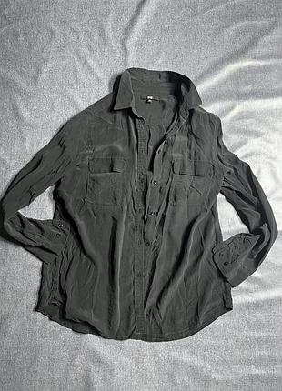 Сорочка блузка з натурального шовку uniqlo