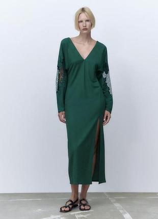 Сукнч зелена zara.