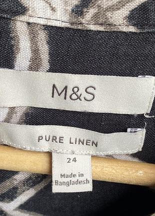 Лляна сорочка m&s великий розмір 3