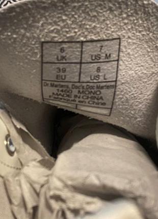 Классические белые ботинки dr. martens 5