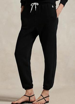 Женские черные спортивные штаны джоггеры ральф лорен polo ralph lauren fleece joggers, m, оригинал