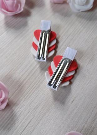 2 заколки с сердечками для девочки 5