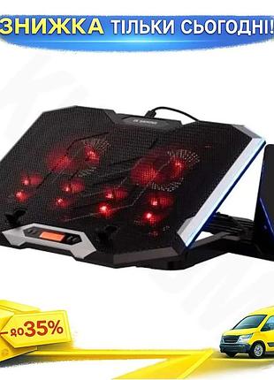 Ku подставка для ноутбука universal fit до 15.6 дюймов 2e gaming черная с rgb подсветкой вентиляторы u uni2l_k