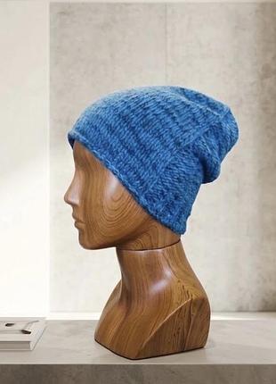 Шапка  біні , меланжева, handmade
