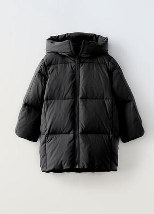 Пуховик zara на дівчинку 130 см 8/9 років