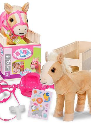 Інтерактивна лошадка кюті бебі борн інтерактивна поні baby born zapf creation baby born cutie