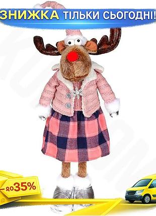 Ku мягкая игрушка лось universal fit в розовом для девочки 28х18х78 см дружелюбный лось текстильная иг uni2l_k