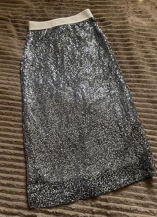Спідниця zara basic з паєтками