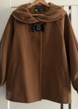 Вовняне пальто з мохером (70% virg wool, 15% мохер)