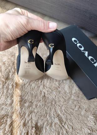 Кожаные мюли coach 4