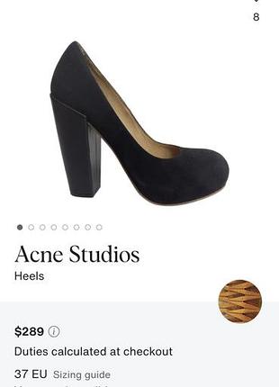 Acne studios туфли р 37 38 2