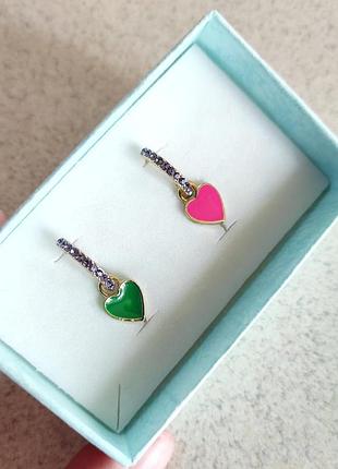 Серьги серьги серьги подвеска сердце 7
