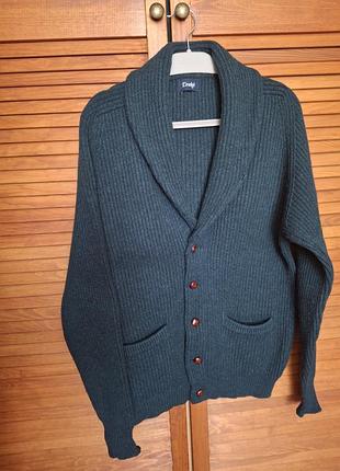 Кардиган drake's с шалевым воротником (100% lambswool, made in scotland)