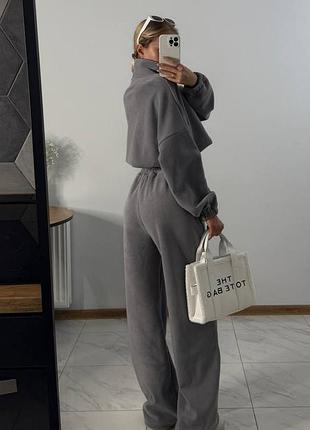 Костюм оверсайз флис шоколадный 8