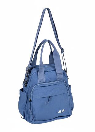 Жіноча сумка-рюкзак jlp r37041 трансформер 25×25 см блакитна