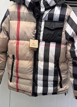 Зимний пуховик две стороны burberry 4
