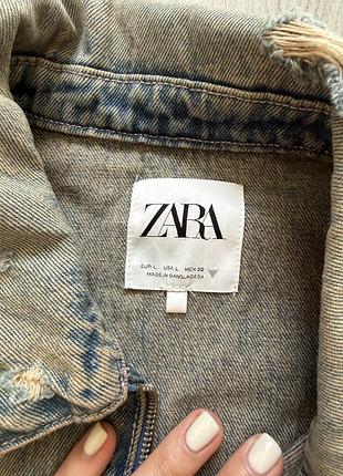 Укорочена джинсова куртка zara 3