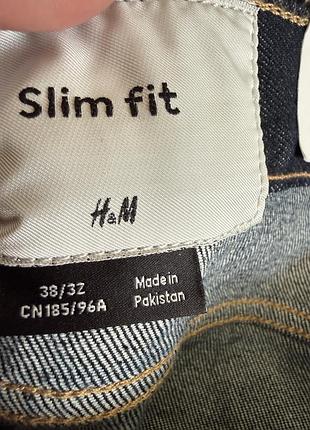 Чоловічі джинси синього кольору h&m 5