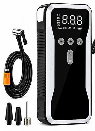 Пуско-зарядное устройство s3 автомобильное jump starter 12v с компрессором 150 psi, бустер повербанк