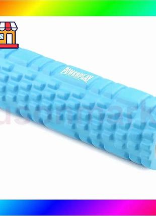 Bs масажний ролик (роллер) best mix powerplay 4342 massage roller синій (30x10см.) bas77/n