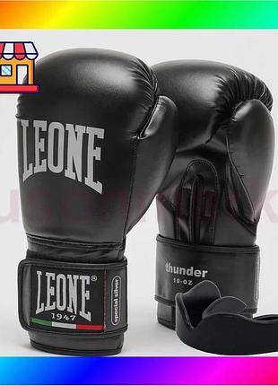 Bs боксерські рукавиці leone best mix gn383 thunder black 10 унцій (капу в комплекті) bas77/n